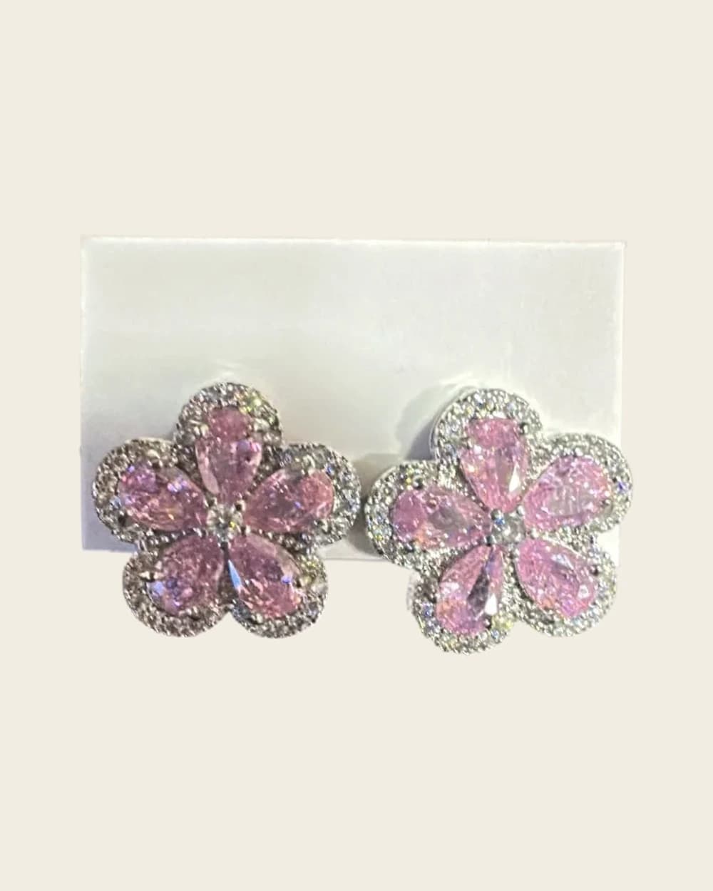 Brinco Flor Rosa
